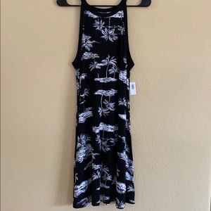 Old Navy Palm Tree Halter Dress NWT